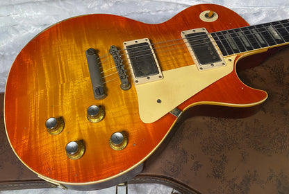 NEW! Gibson Custom 1960 Les Paul Standard Reissue - Tangerine Burst, Murphy Lab Heavy Aged - Only 8.1 lbs - Beautiful Curly Wild Flame Top - Authorized Dealer - G07434