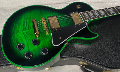 NEW! Gibson Dealer Select Custom Shop Les Paul Custom Green Widow AAA Figured Flame Top - Authorized Dealer - 9.7 lbs - G07456