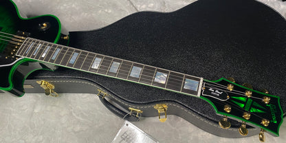 NEW! Gibson Dealer Select Custom Shop Les Paul Custom Green Widow AAA Figured Flame Top - Authorized Dealer - 9.7 lbs - G07456