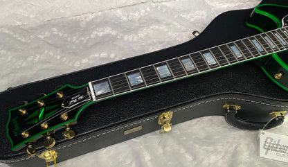 NEW! Gibson Dealer Select Custom Shop Les Paul Custom Green Widow AAA Figured Flame Top - Authorized Dealer - 9.7 lbs - G07456