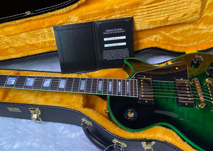 NEW! Gibson Dealer Select Custom Shop Les Paul Custom Green Widow AAA Figured Flame Top - Authorized Dealer - 9.7 lbs - G07456
