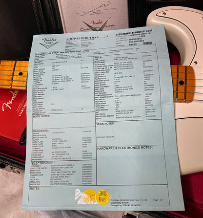 NEW! Fender Custom Shop Special Run '69 Stratocaster NOS Gloss Finish - Handwound P/U's - Frost White - Reverse Matching Headstock - 8.1 lbs - Authorized Dealer - RARE! G07463