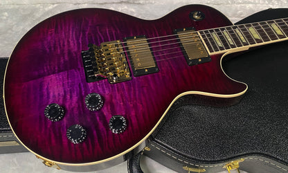 NEW! Gibson Custom Les Paul Axcess Standard Figured Top Floyd Rose Electric Guitar - Greatest Hits II - Authorized Dealer - Tri-Berry Burst - WOW! 8.5lbs - G07453