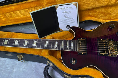 NEW! Gibson Custom Les Paul Axcess Standard Figured Top Floyd Rose Electric Guitar - Greatest Hits II - Authorized Dealer - Tri-Berry Burst - WOW! 8.5lbs - G07453