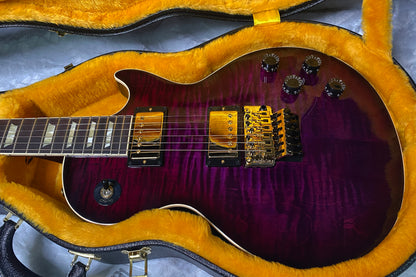 NEW! Gibson Custom Les Paul Axcess Standard Figured Top Floyd Rose Electric Guitar - Greatest Hits II - Authorized Dealer - Tri-Berry Burst - WOW! 8.5lbs - G07453