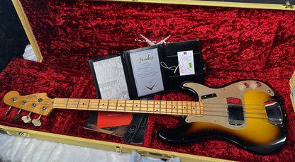 NEW! Fender Custom Shop 1958 Precision Bass Journeyman Relic - 2-Tone Sunburst - Authorized Dealer - 8.8lbs - G07461