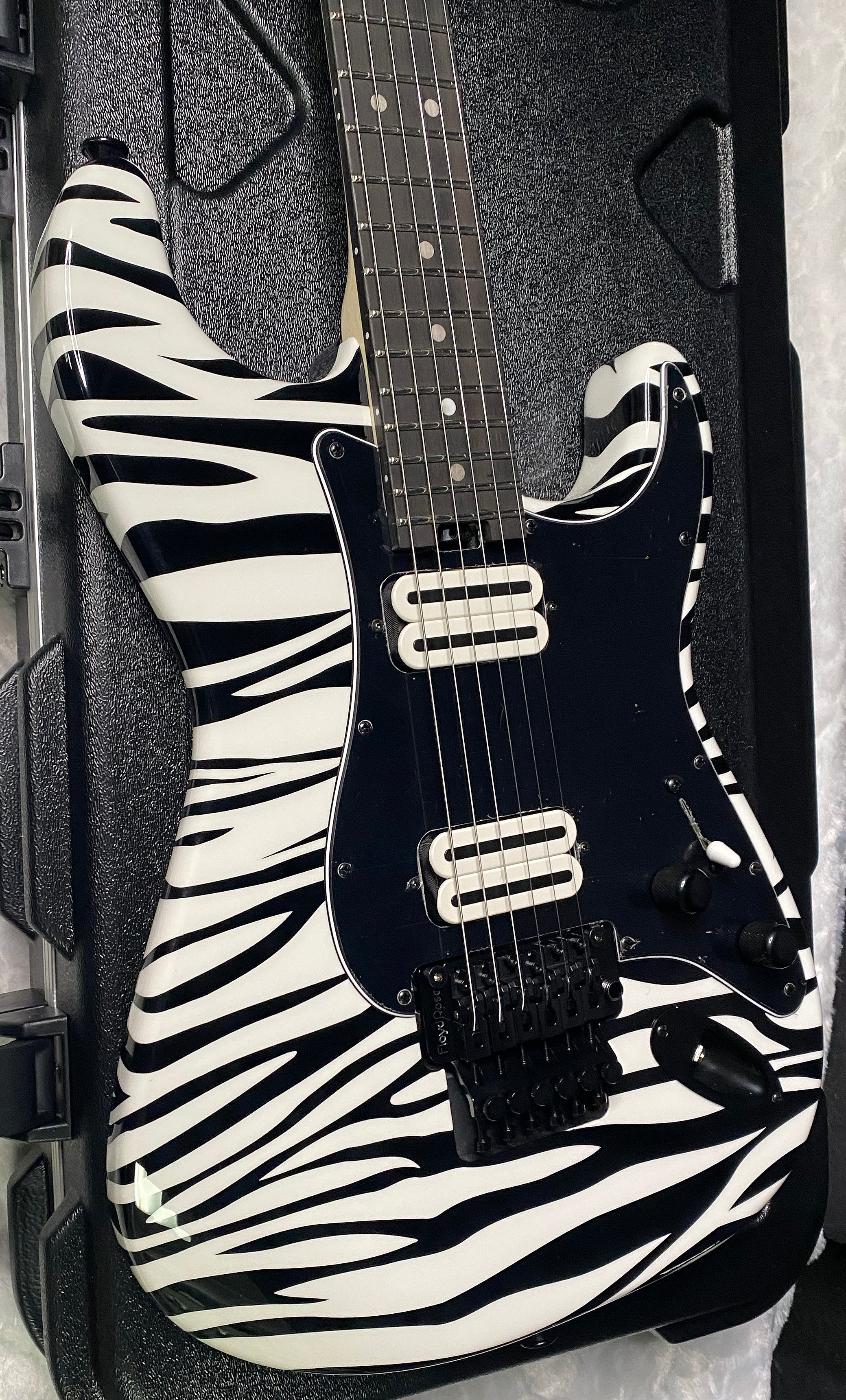 NEW !  Charvel USA Custom Shop Special Edition SO Ca - Hand Painted Zebra Graphic Finish by Dan Lawrence - 8.8lbs - Authorized Dealer - G07459