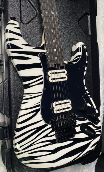 NEW !  Charvel USA Custom Shop Special Edition SO Ca - Hand Painted Zebra Graphic Finish by Dan Lawrence - 8.8lbs - Authorized Dealer - G07459