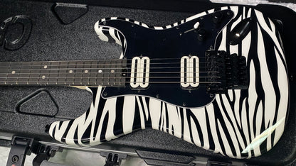 NEW !  Charvel USA Custom Shop Special Edition SO Ca - Hand Painted Zebra Graphic Finish by Dan Lawrence - 8.8lbs - Authorized Dealer - G07459