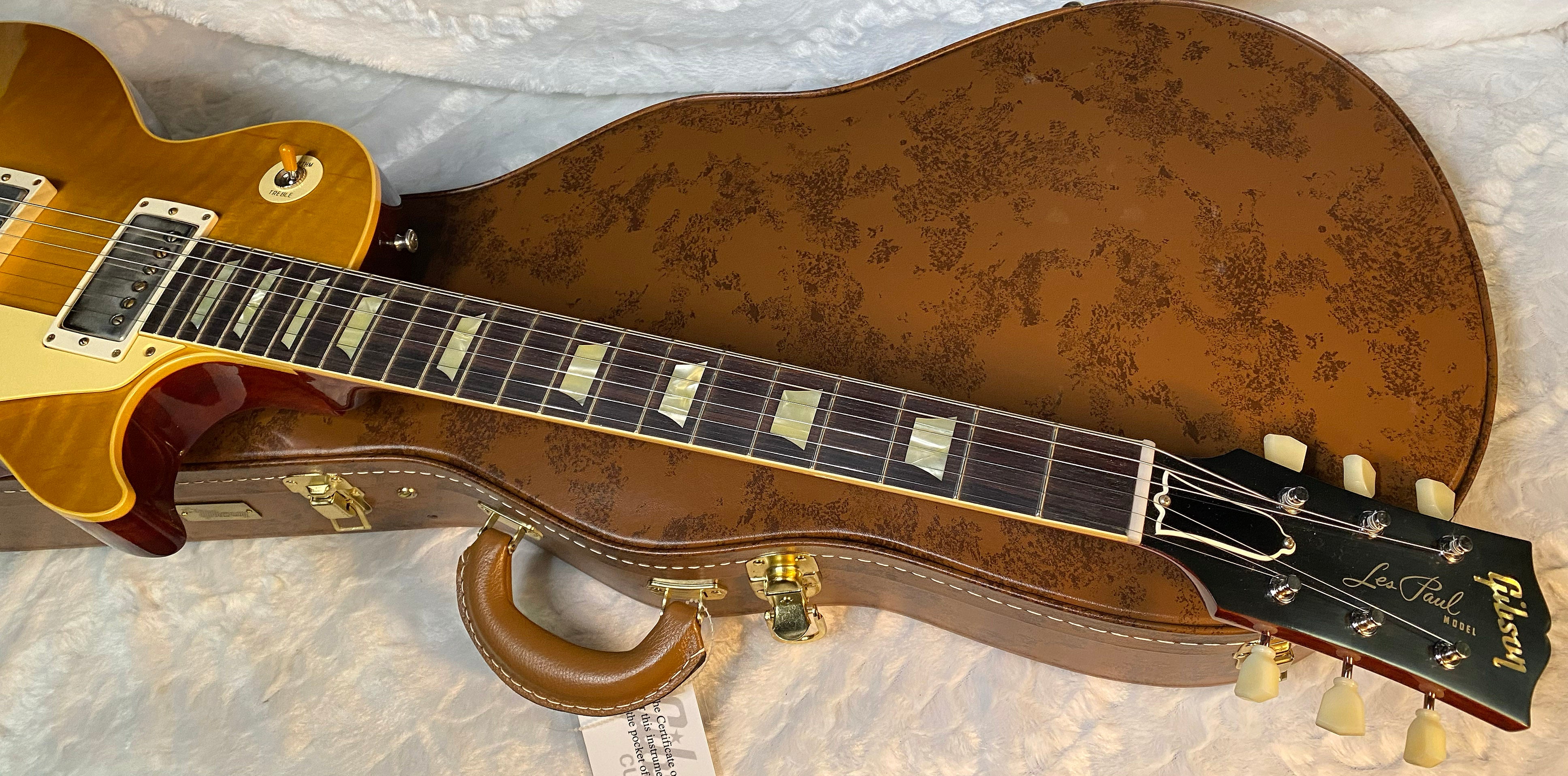 NEW ! Gibson Custom Shop '58 Les Paul Standard 1958 - Lemon Burst VOS - Beautiful Quilt / Flame Top - Authorized Dealer -8.7lbs - G06001