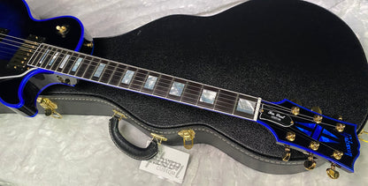 NEW! Gibson Dealer Select Custom Shop Les Paul Custom Blue Widow AAA Figured Flame Top - Authorized Dealer - 10.2lbs - G07460