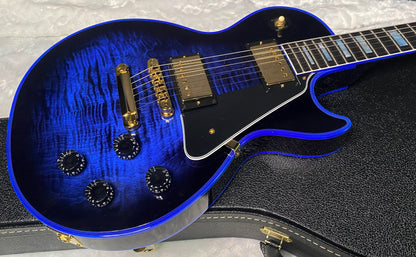 NEW! Gibson Dealer Select Custom Shop Les Paul Custom Blue Widow AAA Figured Flame Top - Authorized Dealer - 9.7 lbs - G07454