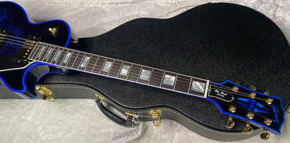 NEW! Gibson Dealer Select Custom Shop Les Paul Custom Blue Widow AAA Figured Flame Top - Authorized Dealer - 9.7 lbs - G07454