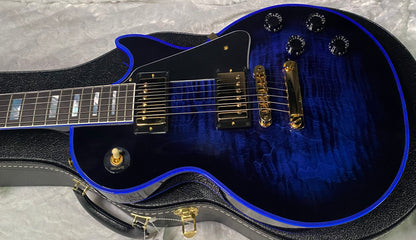 NEW! Gibson Dealer Select Custom Shop Les Paul Custom Blue Widow AAA Figured Flame Top - Authorized Dealer - 9.7 lbs - G07454