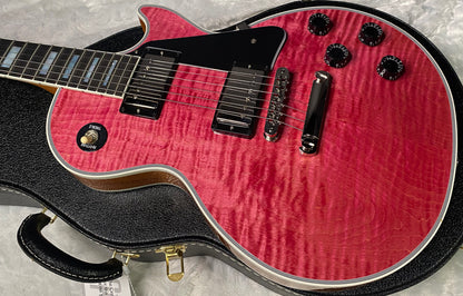 NEW! Gibson Dealer Select Custom Shop Les Paul Custom AAA Super Curly Figured Top - Transparent Pink - Authorized Dealer - WOW! 8.8 lbs - G07451