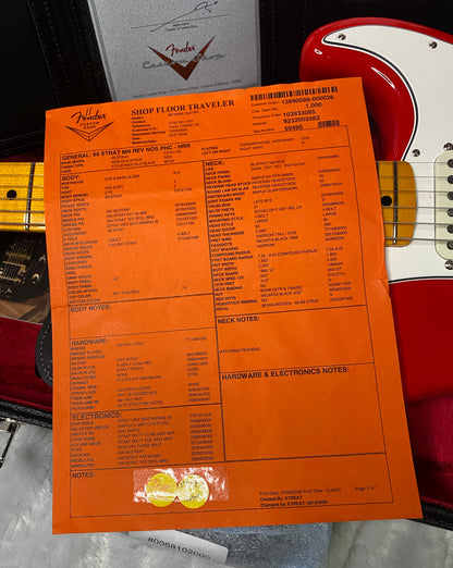NEW! Fender Custom Shop Special Run '69 Stratocaster NOS Gloss Finish - Handwound P/U's - Hot Rod Red - Reverse Matching Headstock - 7.8 lbs - Authorized Dealer - SUPER RARE! G07471