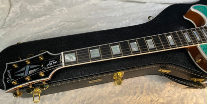 NEW! Gibson Dealer Select Custom Shop Les Paul Custom AAA Quilt Top - Aqua Blue - Authorized Dealer - WOW! 8.9 lbs - G06011