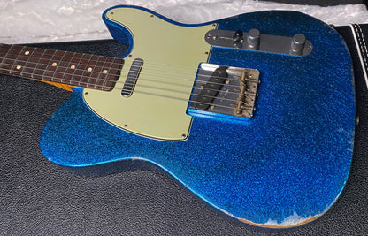 NEW ! Fender '60 Telecaster - Masterbuilt Yuri Shiskov - Brazilian Fretboard - Blue Sparkle - 7.5lbs - Authorized Dealer - G07470