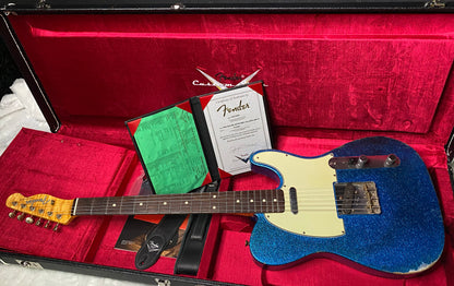 NEW ! Fender '60 Telecaster - Masterbuilt Yuri Shiskov - Brazilian Fretboard - Blue Sparkle - 7.5lbs - Authorized Dealer - G07470