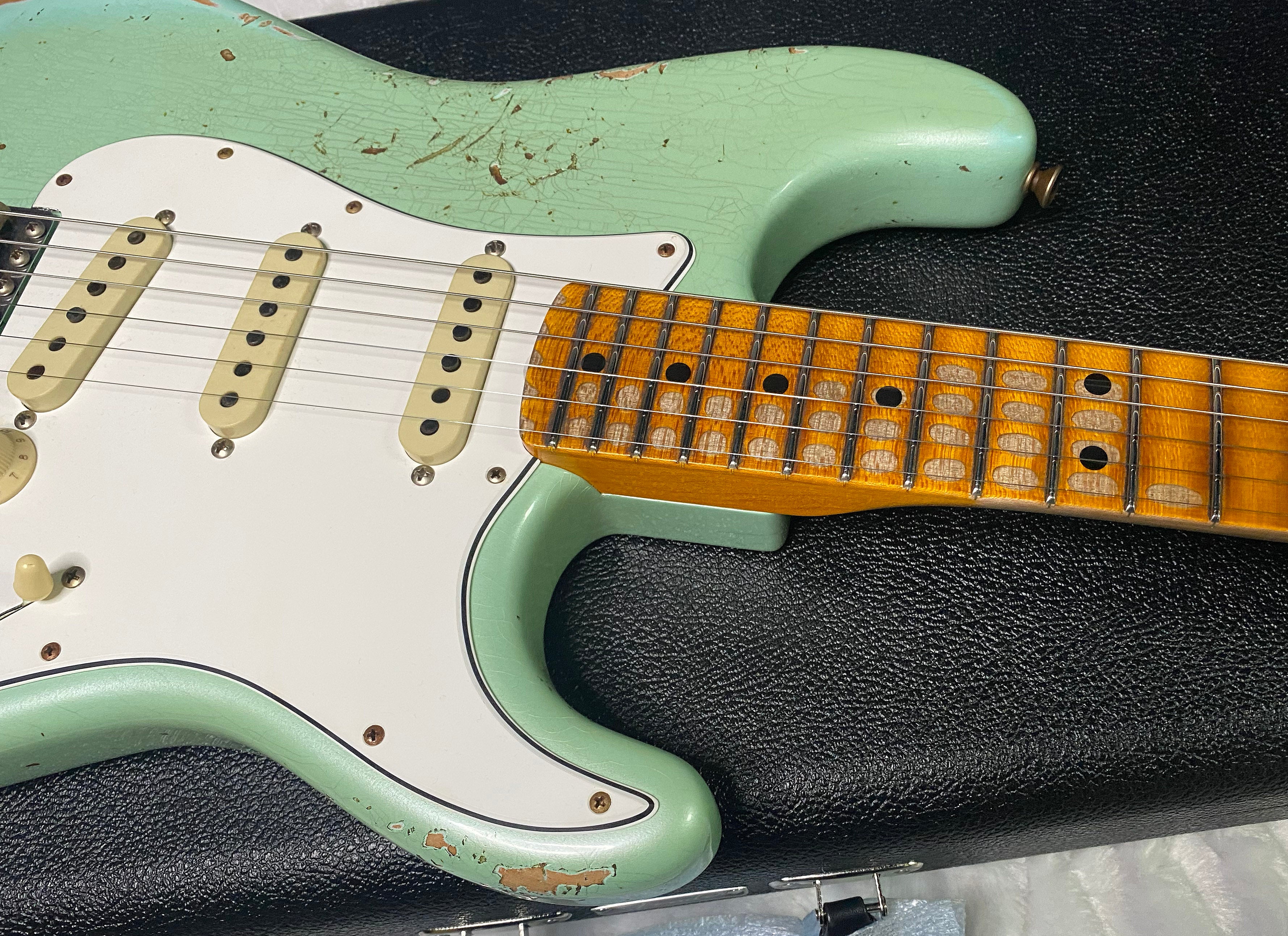 NEW! Fender Custom Shop Special Run '69 Stratocaster Heavy Relic - Handwound P/U's - Aged Surf Green Pearl - Reverse Headstock - 7.65lbs - Authorized Dealer - SUPER RARE! G07476