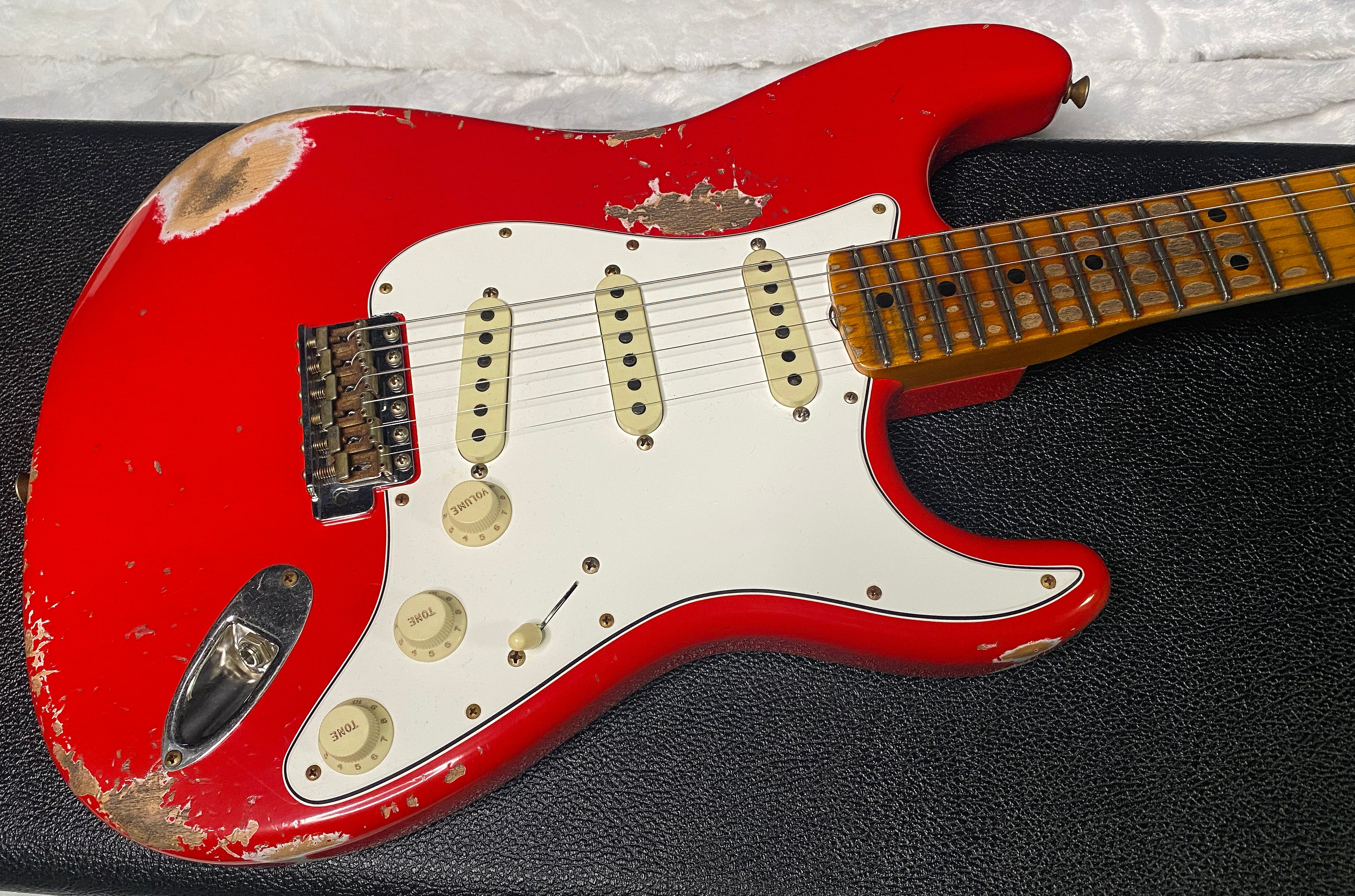 NEW! Fender Custom Shop Special Run '69 Stratocaster Heavy Relic - Handwound P/U's - Aged Hot Rod Red - Reverse Headstock - 8lbs - Authorized Dealer - SUPER RARE! G07477