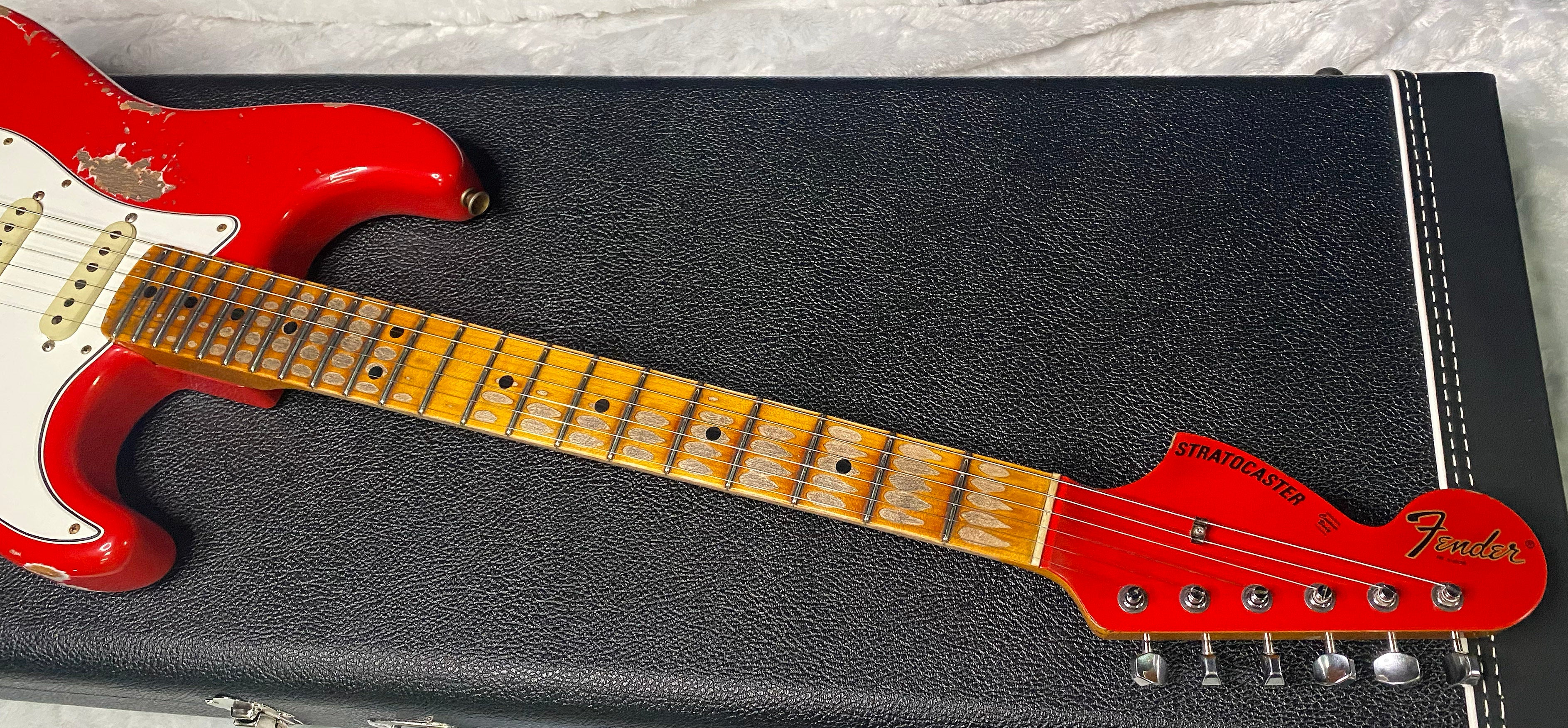 NEW! Fender Custom Shop Special Run '69 Stratocaster Heavy Relic - Handwound P/U's - Aged Hot Rod Red - Reverse Headstock - 8lbs - Authorized Dealer - SUPER RARE! G07477