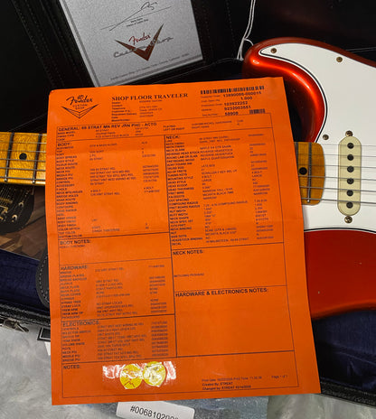 NEW! Fender Custom Shop Special Run '69 Stratocaster Journeyman Relic - Handwound P/U's - Aged Candy Tangerine - Reverse Headstock - 8lbs - Authorized Dealer - SUPER RARE! G07475