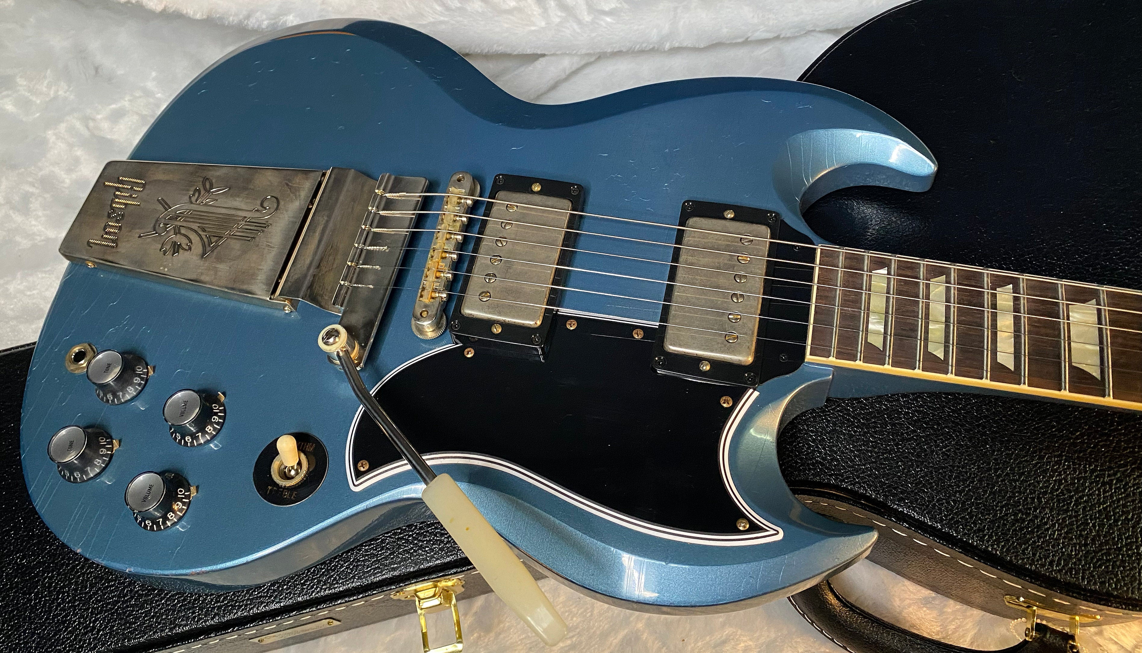 NEW! Gibson Custom Shop '64 SG Standard Maestro Vibrola - Murphy Lab Light Aged - Pelham Blue - Authorized Dealer - G06006
