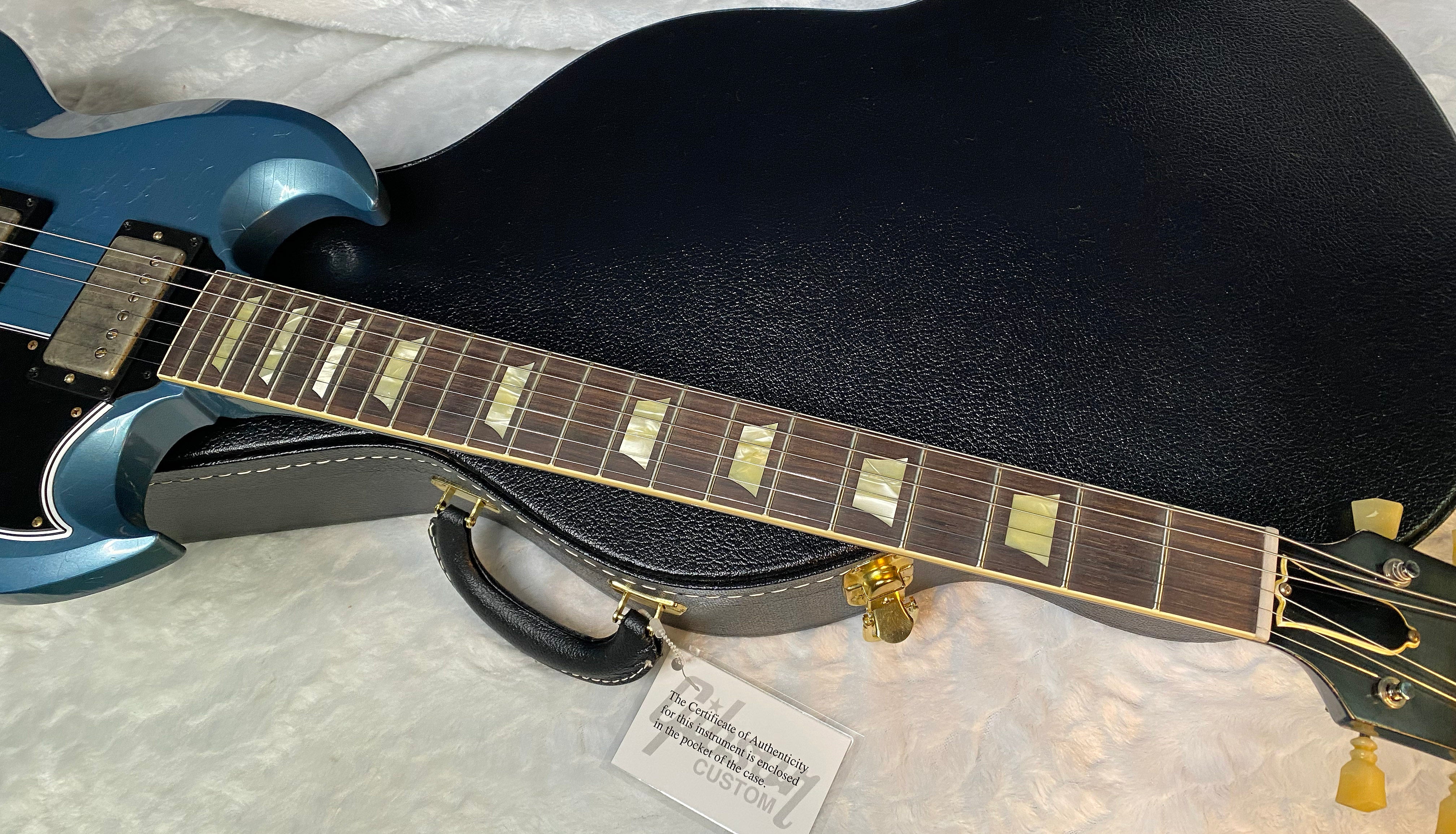 NEW! Gibson Custom Shop '64 SG Standard Maestro Vibrola - Murphy Lab Light Aged - Pelham Blue - Authorized Dealer - G06006