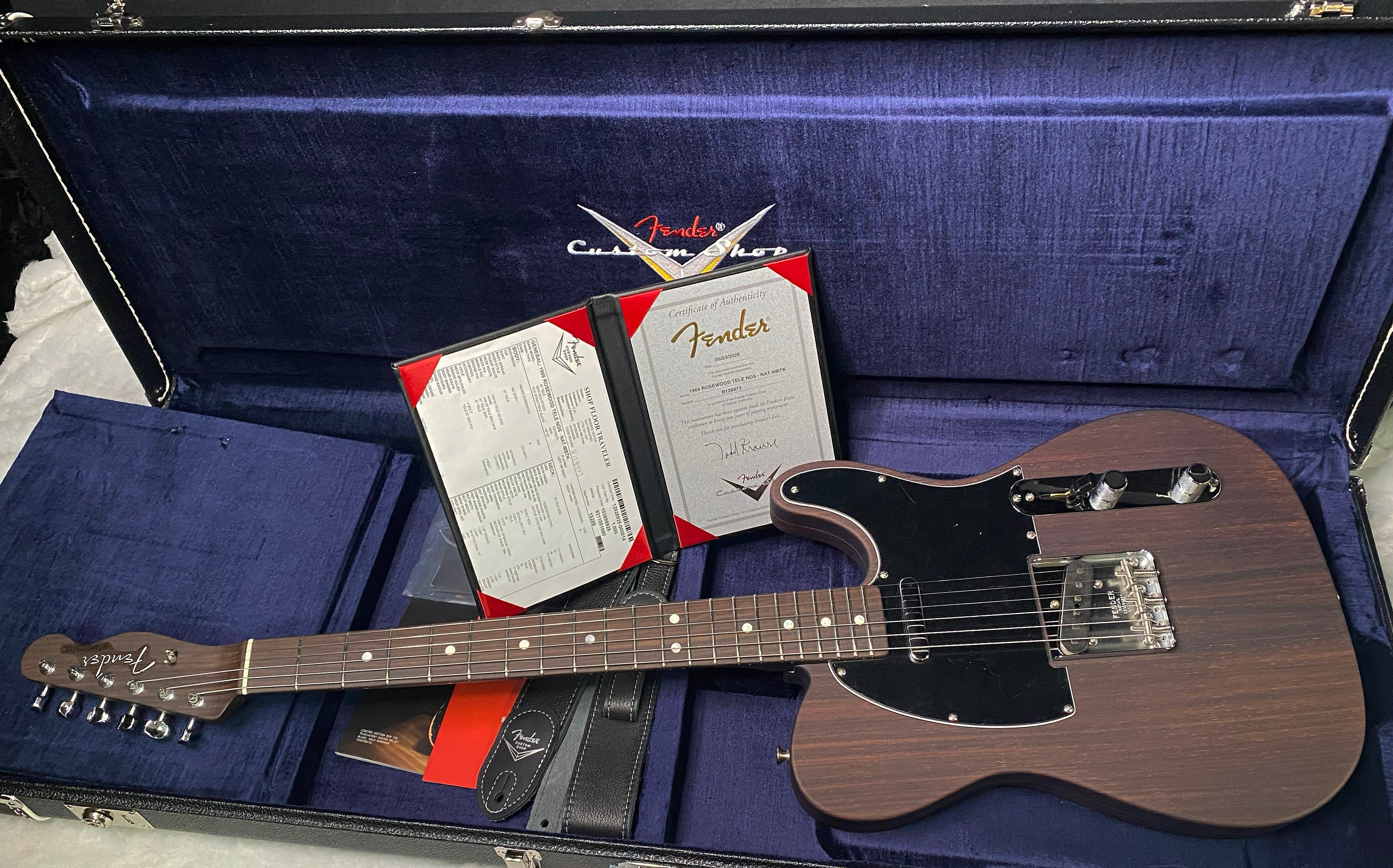 NEW! Fender Custom Shop Masterbuilt Rosewood Telecaster - 1969 NOS - Todd Krause MBTK - Tele RARE! Authorized Dealer - Only 8.35 lbs - G07478