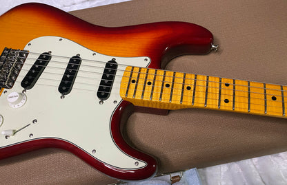 NEW ! Fender Custom Shop ' 62 Stratocaster Bizarre Guitar Exclusive Flamethrower - NOS - Super Limited Edition - Aged Cherry Sunburst - Ash - AAAA Flamed Maple Neck - Authorized Dealer - ONLY 7.1 lbs! - G07479