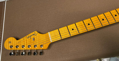 NEW ! Fender Custom Shop ' 62 Stratocaster Bizarre Guitar Exclusive Flamethrower - NOS - Super Limited Edition - Aged Cherry Sunburst - Ash - AAAA Flamed Maple Neck - Authorized Dealer - ONLY 7.1 lbs! - G07479