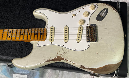 NEW! Fender Custom Shop Special Run '69 Stratocaster Heavy Relic - Handwound P/U's - Aged Frost White Pearl - Reverse Headstock - 8.2lbs - Authorized Dealer - SUPER RARE! G07468
