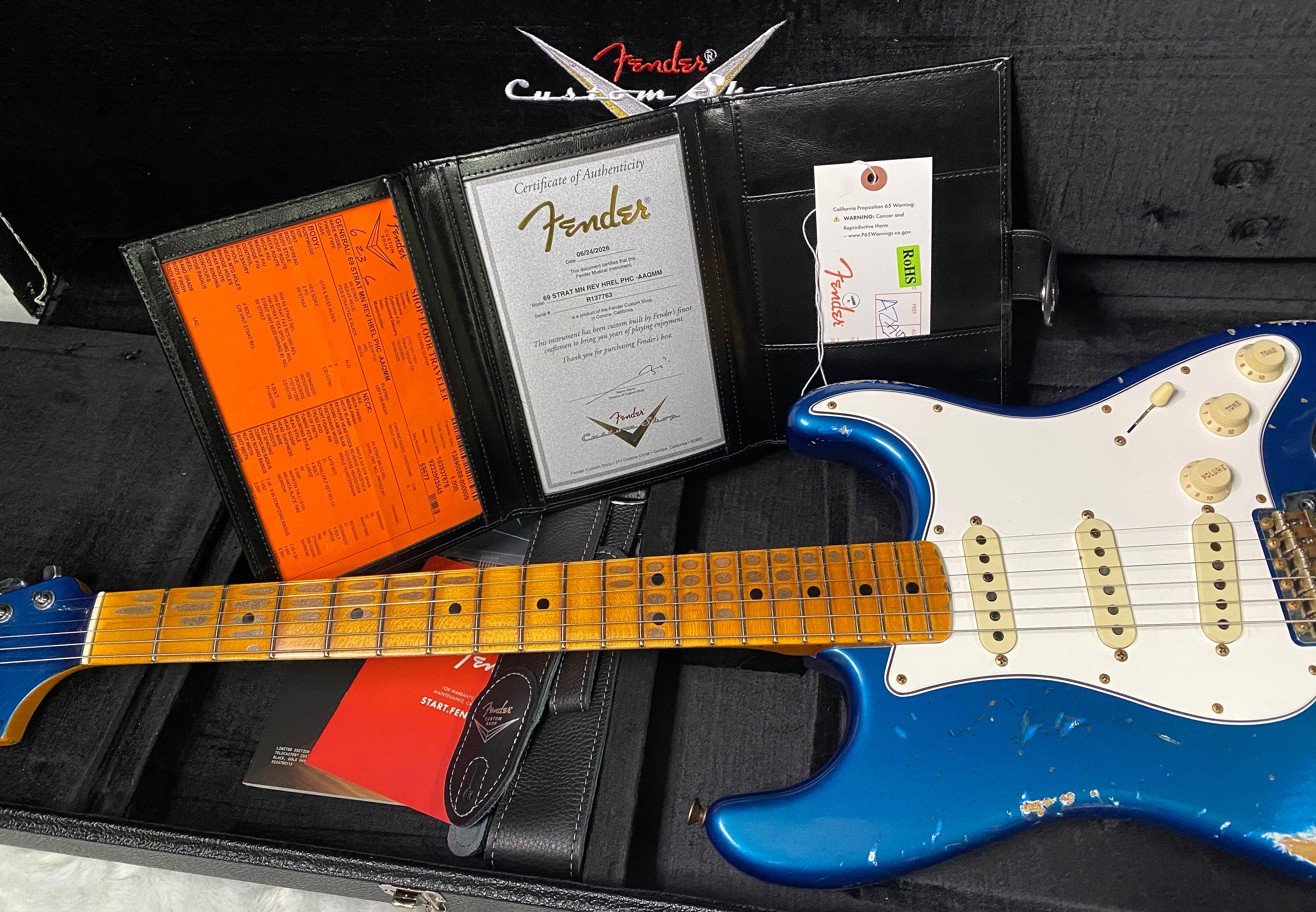 NEW! Fender Custom Shop Special Run '69 Stratocaster Heavy Relic - Handwound P/U's - Aged Aquamarine Metallic - Reverse Headstock - 8lbs - Authorized Dealer - One OFF! SUPER RARE! G07466