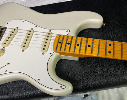 NEW! Fender Custom Shop Special Run '69 Stratocaster Journeyman Relic - Handwound P/U's - Aged Frost White Pearl - Reverse Headstock - 8lbs - Authorized Dealer - SUPER RARE! G07472