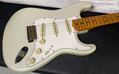 NEW! Fender Custom Shop Special Run '69 Stratocaster Journeyman Relic - Handwound P/U's - Aged Frost White Pearl - Reverse Headstock - 8lbs - Authorized Dealer - SUPER RARE! G07472