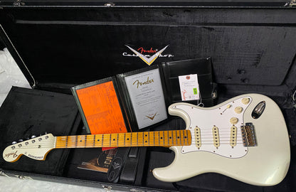 NEW! Fender Custom Shop Special Run '69 Stratocaster Journeyman Relic - Handwound P/U's - Aged Frost White Pearl - Reverse Headstock - 8lbs - Authorized Dealer - SUPER RARE! G07472