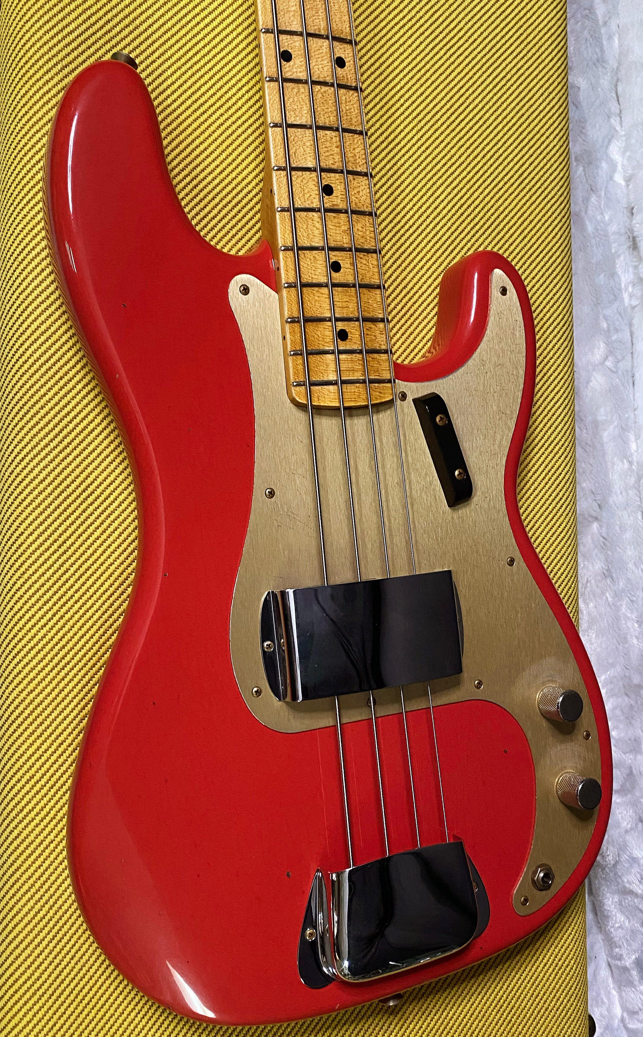 NEW! Fender Custom Shop 1958 Precision Bass Journeyman Relic - Fiesta Red - Authorized Dealer - 8.85lbs - G07481