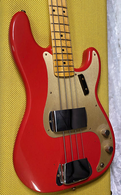 NEW! Fender Custom Shop 1958 Precision Bass Journeyman Relic - Fiesta Red - Authorized Dealer - 8.85lbs - G07481