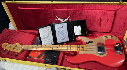 NEW! Fender Custom Shop 1958 Precision Bass Journeyman Relic - Fiesta Red - Authorized Dealer - 8.85lbs - G07481