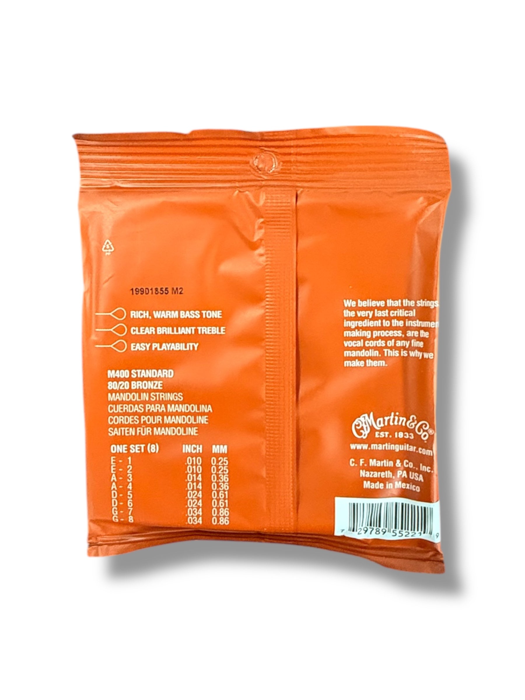 Martin M400 Mandolin Strings - 3 Pack