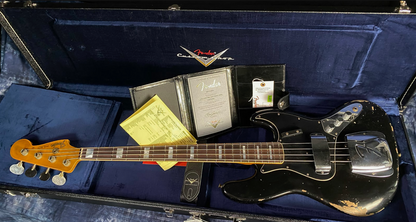 NEW ! Fender Custom Shop Limited Edition Custom Jazz Bass Heavy Relic - Aged Black - Authorized Dealer - G02846 - 9.5lbs