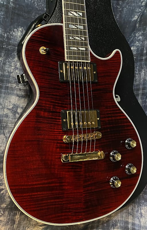 NEW ! 2024 Gibson Les Paul Supreme - Killer Tight Flame Top! Wine Red - Authorized Dealer - Only 8.1 lbs - G04003