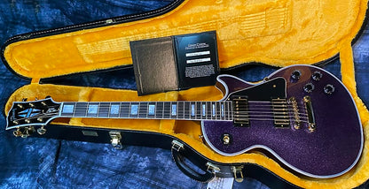 NEW! 2024 Gibson Dealer Select Custom Shop Les Paul Custom Purple Sparkle - Authorized Dealer - 9.9lbs G03948