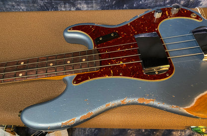 NEW ! 2024 Fender Custom Shop '63 Precision Bass Relic - Blue Ice Metallic - 9.2 lbs - Authorized Dealer! In Stock! G03383