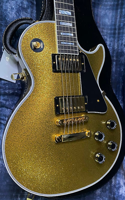 NEW ! 2024 Gibson Special Order Custom Shop Les Paul Custom Dealer Select - Gold Sparkle - Authorized Dealer - 10.4 lbs - G03869