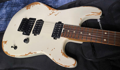 NEW ! 2024 Charvel Pro-Mod Relic San Dimas Style 1 HH FR PF - Weathered White - Authorized Dealer - In-Stock! Charvel Gig Bag - G02259