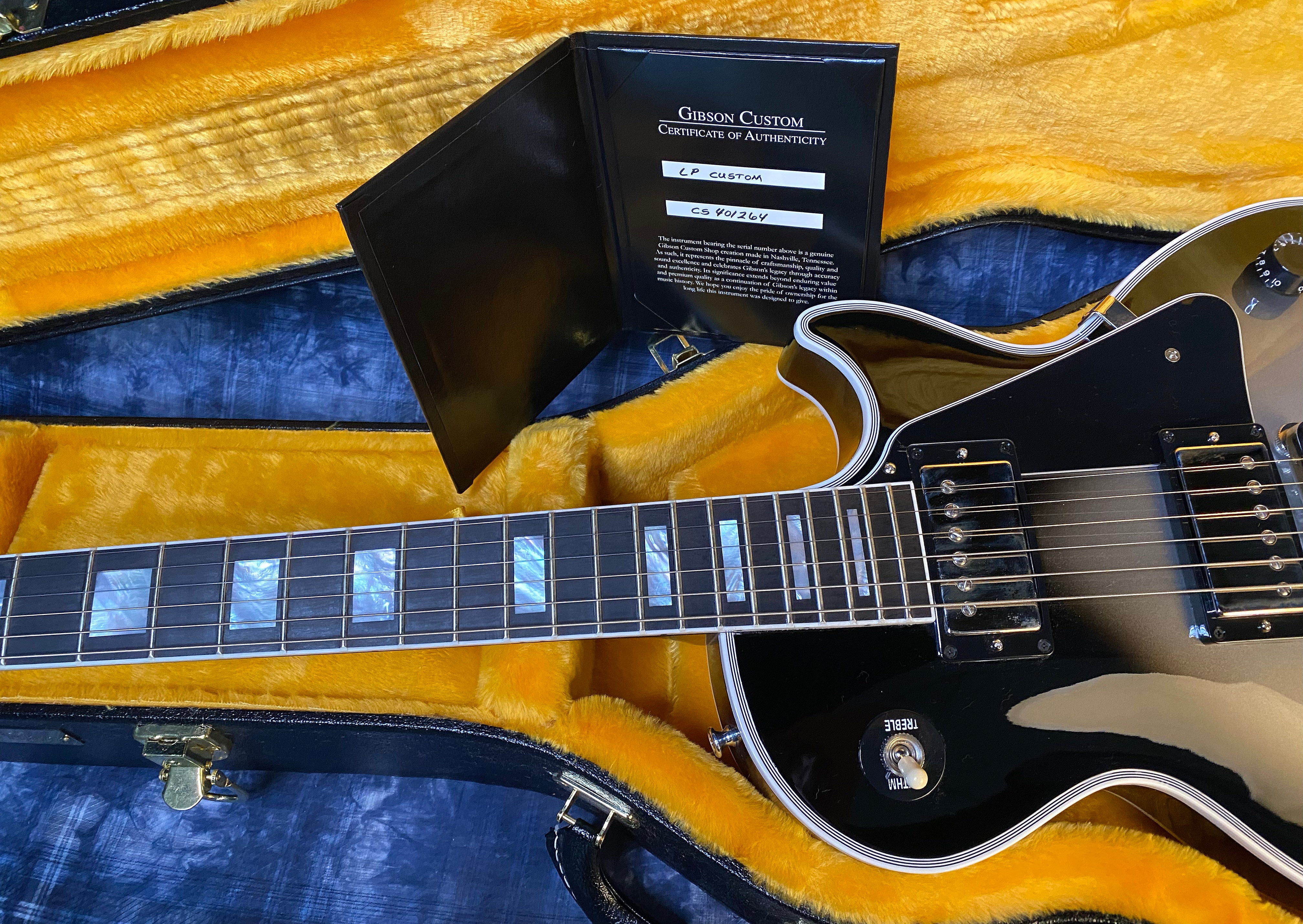 NEW! 2024 Gibson Custom Shop Les Paul Custom - Authorized Dealer - Silverburst - Super RARE! 10 lbs of LP Tone! - G03343