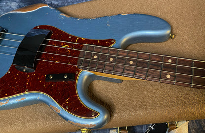 NEW ! 2024 Fender Custom Shop '63 Precision Bass Relic - Blue Ice Metallic - 9.2 lbs - Authorized Dealer! In Stock! G03383