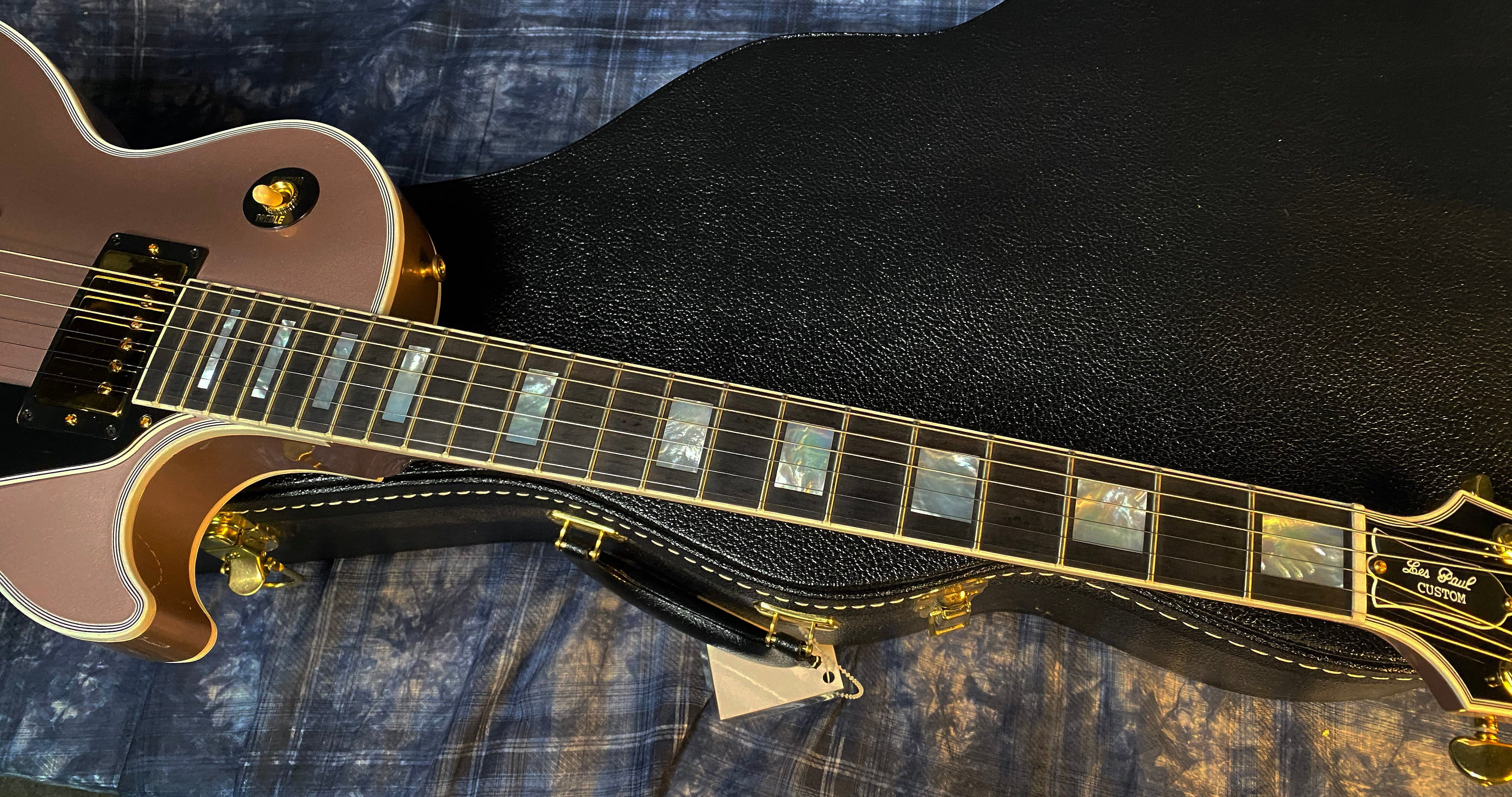 BRAND NEW! 2024 Gibson Dealer Select Custom Shop Les Paul Custom - Rose Gold Authorized Dealer - 10.1 lbs - G03324